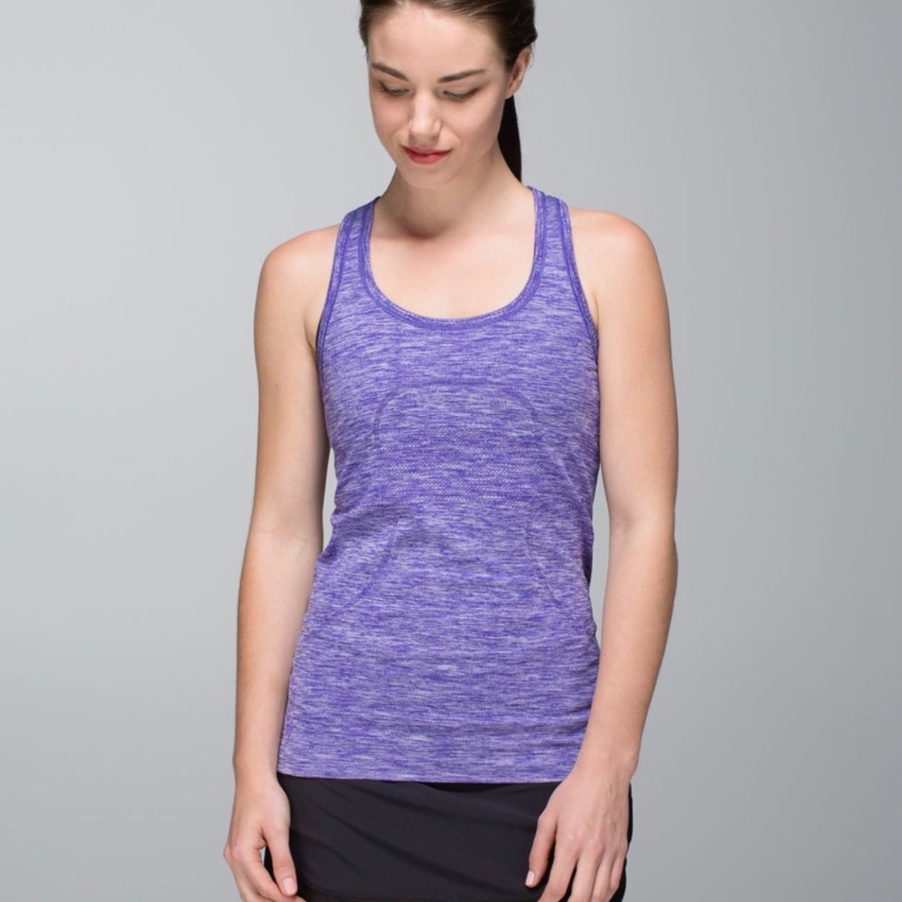 Lululemon Swiftly Tech Tank Top, Racerback styling, Heathered Purple Size 2